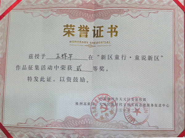 【喜报】株洲民革党员王辉平在“新区童行”实践活动中荣获三项荣誉 (3).jpg